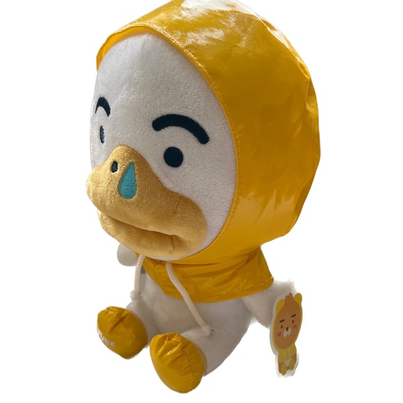 Kakao Friends Raindrop Plush Doll Little Ryan 9" Rain Coat & Boots Bright Yellow - Picture 2 of 7